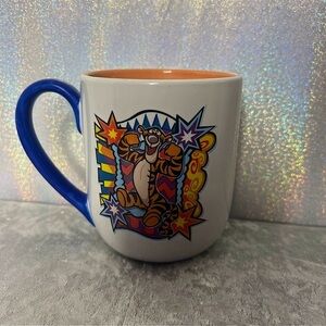 Disney tiger parks mug merch white blue orange Walt disney world park collector